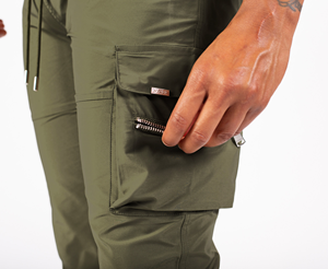 Hot Style Men's Lightweight Casual <b>Color</b> Cargo Multi-pocket Trousers with Pockets High Quality <b>Pencil</b> Knitted Pants Wholesale - Product Image 5