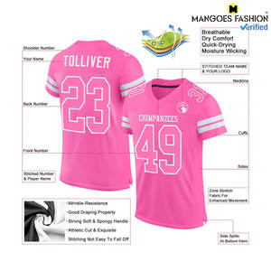 Camiseta de fútbol auténtica de malla rosa y Rosa personalizada-Ropa deportiva personalizada para la máxima comodidad y estilo - Product Image 6