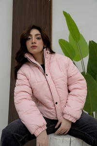 Veste matelassée en duvet pour femme avec logo personnalisé, chaude, chauffante, à bulles, avec fermeture éclair, respirante, grande taille, motif imprimé tendance - Product Image 3