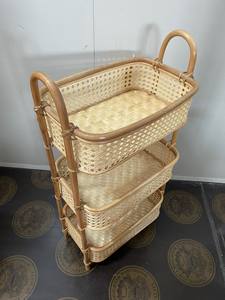 หวายสามชั้นชั้นเก็บผู้ถือจัดเก็บตกแต่งและชั้นวาง - Product Image 4