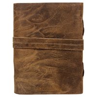 Cuaderno/Diario A5 de Cuero Genuino Vintage, Recargable, con Hojas Sueltas, Papel Rayado/Sin Rayar, Cuaderno de Dibujo, Regalo Corporativo