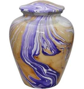 Venta caliente púrpura sombreado aluminio Metal adulto cremación urna suministros funerarios urnas de cremación - Product Image 6