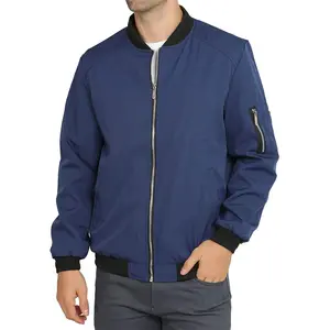 Chaqueta de estilo militar para hombre, chaqueta Bomber de talla grande con Logo personalizado para invierno, forro polar grueso, cálido, venta al por mayor