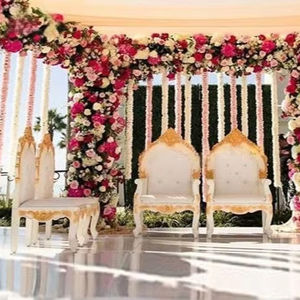 Ensemble de meubles design Mandap pour mariage Chaises Mandap Vidhi en bois à prix réduit Ensemble de chaises Mandap Vedi pour mariage traditionnel - Product Image 1