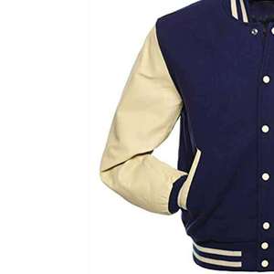 Chaqueta Varsity de Lana Transpirable de Alta Calidad, con Logotipo Bordado en la Parte Delantera, Personalizable, Mangas Largas, Estilo Casual para Invierno - Product Image 4