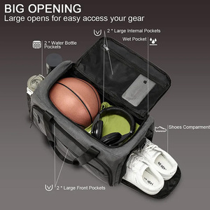 Mess Sports Custom Men Women Small Fitness Workout Gym <b>Bags</b> & Sports Duffle <b>Bag</b> with Shoes Compartment Nylon <b>30L</b>-40L Capacity - Product Image 3