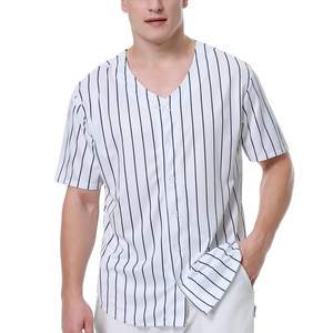 Maillot de baseball pour homme, coupe ajustée, uni, décontracté, manches courtes, respirant, séchage rapide, uniforme de sport, T-shirt, S-2XL, polyester/coton - Product Image 1