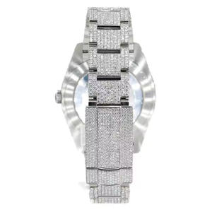 Montre de luxe pour homme Titan Glaze Exclusive, bracelet en acier inoxydable, alliage de quartz, diamant moissanite, cadran en verre, épaisseur 5 mm - Product Image 6