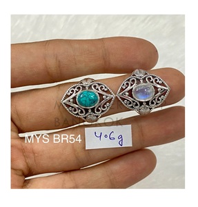 แหวนพลอยมูนสโตนดีไซน์สวยงาม ทำจากเงินแท้ 925 ของขวัญที่สมบูรณ์แบบสำหรับเธอ เครื่องประดับโบฮีเมียนทำมือ ราคาขายส่ง - Product Image 1