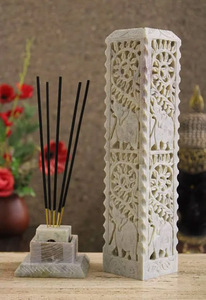Torre de Incienso de Piedra de Savia Natural de la Mejor Calidad de la India, Artículo de Decoración para el Hogar Hecho a Mano Único y con Fines de Regalo - Product Image 3