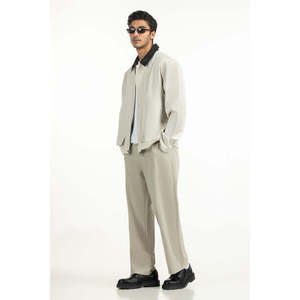 Chaquetas Casuales de Cuero Genuino con Cuello Alto y Diseño Reversible, Talla XS, Chaqueta de Lona de Corte Regular para Otoño -MN-JKT-WS25-014 - Product Image 2