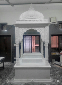 Pilar de Ágata Blanca Tallado a Mano, Templo para el Hogar, Mandir, Pooja, Mandap, Santuario de Oración Hindú Tradicional, Exportación al por Mayor - Product Image 4