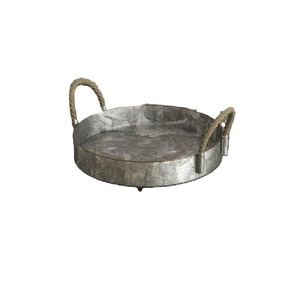 Poignées de plateau de service rondes en métal galvanisé dorées faites à la main de qualité commerciale lavables au lave-vaisselle pour la maison hôtel collations alimentaires - Product Image 6