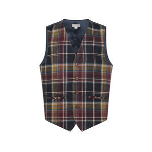 Design personnalisé Gilet en tartan de haute qualité pour hommes Vêtements écossais Logo de broderie personnalisé Gilets en tartan pour hommes à vendre - Product Image 3