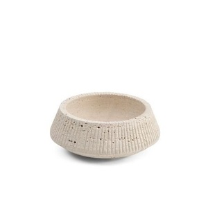 Cuenco Decorativo de Mármol Blanco Hecho a Mano con Diseño de Pétalos Acanalados para Decoración de Mesa de Lujo, Piedra Personalizada - Product Image 4