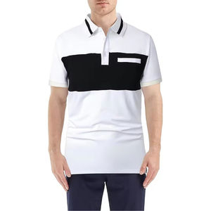Venta al por mayor de alta calidad de los hombres Polo transpirable que absorbe la humedad de los hombres Polo Camiseta 100% de algodón de manga corta Polos - Product Image 2