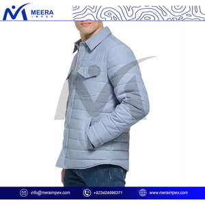 Chaqueta acolchada de alta calidad personalizada para hombre, Abrigo acolchado cálido resistente al agua para invierno, bolsillos con cremallera para equipo de trabajo, atuendo deportivo - Product Image 3