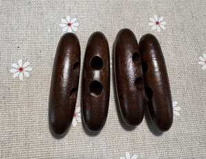 Boutons de vêtement en bois naturel, deux trous, un seul trou, techniques de placage cousues - Product Image 1