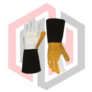 Gants de soudage TIG personnalisés de haute qualité en polyester à manches longues, poignets droits, texture lisse, anti-vibrations, résistants à la chaleur - Product Image 4