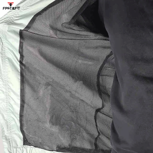 Customized Winter Lightweight Breathable Waterproof Windbreaker Canvas Stand Collar Plus Size Front Logo <b>Jacket</b> - Product Image 5