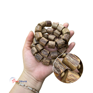 Pulsera de Oud de Vietnam de calidad superior hecha a mano con cuentas de Rosario de madera de agar pura Opción de regalo subacuática de gama alta - Product Image 1