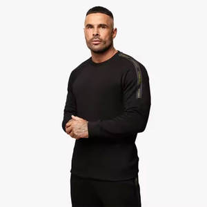 เสื้อสเวตเตอร์สวมหัวรุ่นพรีเมี่ยมของผู้ชายเสื้อสเวตเตอร์สวมหัวแขนเต็มชุดกีฬาฟิตเนสสำหรับฤดูหนาวยิมปัก - Product Image 1