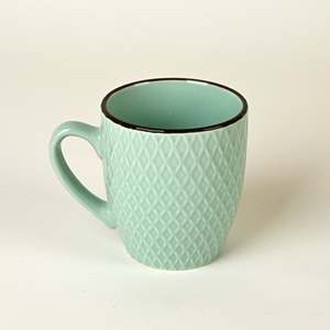 Juego de 2 Tazas de Té de Cerámica Verde Mar Minimalistas para Regalos - Product Image 3