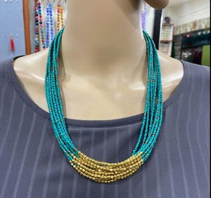 สร้อยคอเมล็ดแก้วทำเองที่มีลวดลายดอกไม้สามารถปรับแต่งตามข้อกำหนดของคุณโดยงานฝีมือ HF - Product Image 3