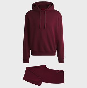 Survêtement décontracté 100% coton pour adultes 2 pièces sweat et pantalon survêtement de jogging pour hommes - Product Image 5