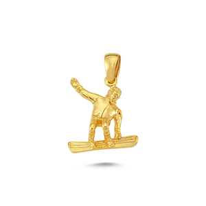 สร้อยคอสโนว์บอร์ดปั่นจักรยานปีนเขา,เครื่องประดับทอง14K เครื่องประดับแฟชั่นทันสมัย - Product Image 3