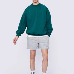 Sweat-shirt pour homme en coton épais imprimé brodé personnalisé pull à col rond T-Shirt pour l'hiver teint en plaine - Product Image 4