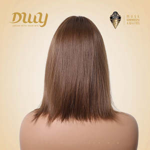 DWY 13 Inches Mixed Color <b>Bob</b> <b>Wig</b> Short Straight Lace Front with High Temperature Fiber Glueless Braids High Quality - Product Image 3