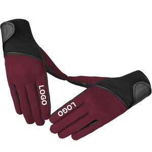 Gants d'équitation en cuir respirant pour homme avec poignées, écran tactile et résistance aux chocs, antidérapants - Product Image 1