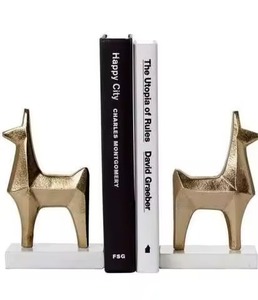 ชุดที่คั่นหนังสือสับปะรดสีทองสุดหรู2ชิ้นสำหรับโฮมออฟฟิศและการตกแต่งชั้นวางหนังสือที่มีสไตล์ทำด้วยมือจากอินเดีย - Product Image 5