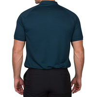 Camisa de Golf Casual de Manga Corta para Hombre, Personalizable, de Color Sólido, con Botones, Cuello Tipo Blade, Transpirable, Tejido de Punto de Poliéster/Algodón