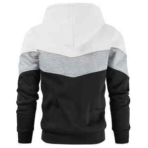 Sweat à capuche thermique en polaire à manches longues pour homme de haute qualité, vêtements de rue décontractés d'hiver, fermeture éclair, imprimé uni, 100% coton, service OEM - Product Image 6