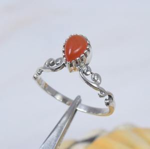 Anillo de Compromiso Hecho a Mano para Hombre con Piedra de Ágata, Plata de Ley 925 Maciza con Baño de Rodio, Diseño Clásico, Sello 925 - Product Image 4