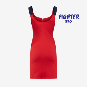 Vestido de tirantes sin mangas con cuello, diseño de dobladillo hinchado, Vestido de punto corto de punto para mujer - Product Image 2