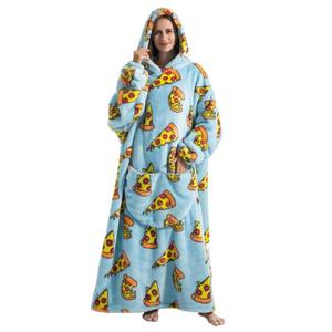 เสื้อฮู้ดดี้ผ้าห่มแบบสวมใส่ได้ ไซส์เดียวใส่ได้ทุกคน ผลิตตามสั่งจากโรงงาน ลายปักถักพิมพ์ลาย ทรงโอเวอร์ไซส์ สำหรับผู้ใหญ่ - Product Image 5