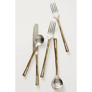 High Quality Stainless Steel <b>Cutlery</b> Set with Luxury Wooden Handle Design for Home Hotel Wedding & Back to School Restaurants - Product Image 1