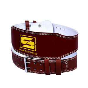 Venta caliente personalizado de cuero de vaca cinturón de entrenamiento de gimnasio cómodo protector de levantamiento de pesas Fitness logotipo más demandado - Product Image 2