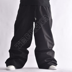 Pantalones de Nieve Negros Extra Holgados Estilo Urbano 2025, Impermeables, con Ventilación, Bolsillos con Cremallera, Cintura con Cordón y Puños Elásticos - Product Image 2