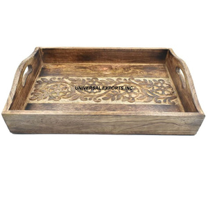 Juego de tres bandejas para servir de nácar, última novedad, bandeja para servir de chocolate con estilo clásico - Product Image 4