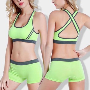 Hot Selling Women <b>Top</b> Clothing Activewear Gym Fitness Sets Sports Bra Suit 2 Piece Yoga Shorts Sets Spandex/Polyester - Product Image 6