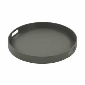 Bandeja para servir desayuno de Metal negro de lujo Bandeja de forma redonda hecha a mano para uso en la cocina del hogar - Product Image 4