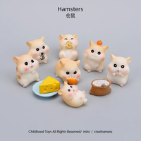Benutzer definierte niedliche Cartoon Hamster Puppe, realistische Tier Blind Bag Modell, Auto Desktop Mini Ornament Spielzeug