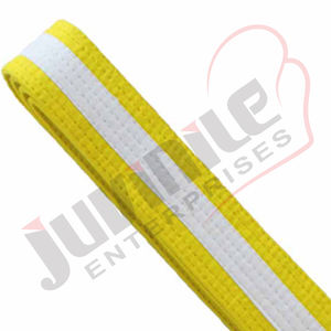 Cinturón de Rango de JIU JITSU de Dos Colores con Logotipo Personalizado, 100% Algodón, Logotipo Personalizado, Duradero, el Mejor Equipo de Artes Marciales, Hecho Profesionalmente en Pakistán - Product Image 5