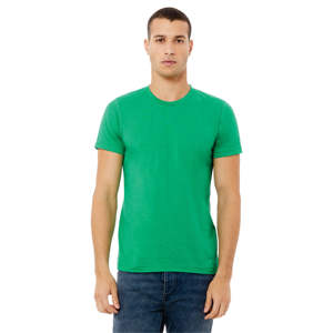 Heather pour Kelly unisexe CVC t-shirt à manches courtes 52% Airlume peigné anneau filé coton 48% Poly 32 simple 4.2 Oz Style formel tricoté - Product Image 1