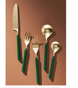 Juego de Cubiertos de Lujo Modernos con Baño de Oro, Cuchara, Tenedor y Cuchillo, Decoración de Mesa de Comedor de Primera Calidad - Product Image 6