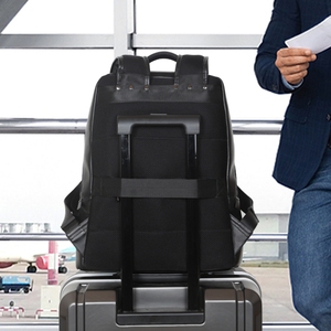 Premium Genuine <b>Leather</b> Fashion Backpack with USB Port Lightweight & Air <b>Cushion</b> Belt for Unisex Travel School & Office Use - Product Image 5